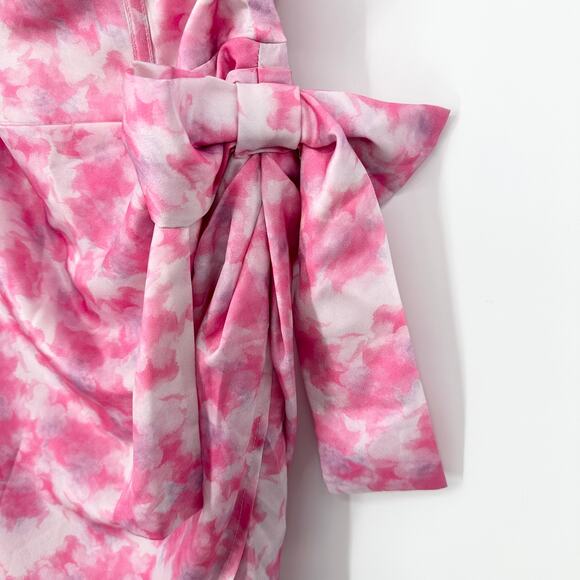 Hello Molly Date Nights Approved Midi Dress Strapless Ruched Bow Tie Dye NWT - Picture 9 of 14